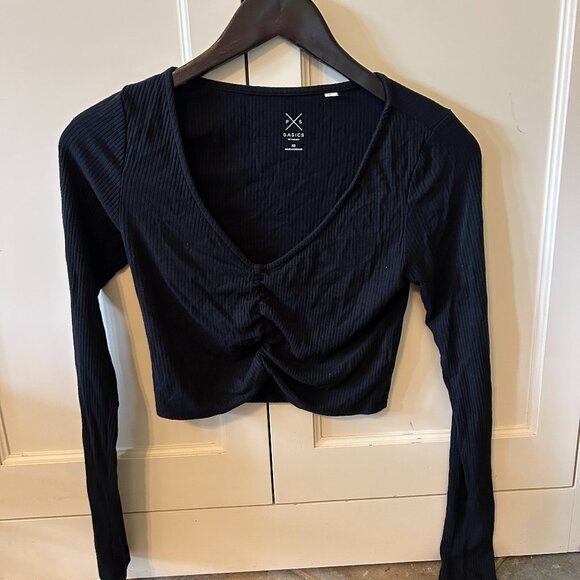 PacSun Black Cropped Going Out Top - Picture 1 of 2